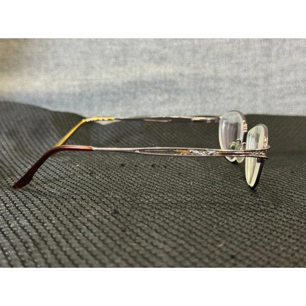 Vintage Elizabeth Arden EA-1016-1 Women Gunmetal Oval Eyeglasses Frame 52-17-130
